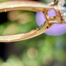 Blue Diamond & White Diamond 9ct Yellow Gold Minimalist Cluster Ring