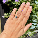 Blue Diamond & White Diamond 9ct Yellow Gold Minimalist Cluster Ring