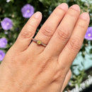 Vintage 1990s 18ct White Gold Yellow Sapphire & Diamond Ring