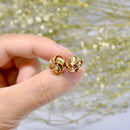 Vintage 1990s 9ct Rose Gold Love Knot Earrings