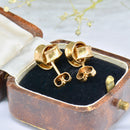 Vintage 1990s 9ct Rose Gold Love Knot Earrings