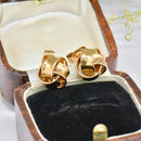 Vintage 1990s 9ct Rose Gold Love Knot Earrings