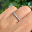 Platinum 0.25ct Diamond Half Eternity Stacking Ring