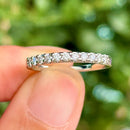 Platinum 0.25ct Diamond Half Eternity Stacking Ring