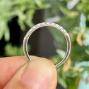 Platinum 0.25ct Diamond Half Eternity Stacking Ring