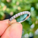 Platinum 0.25ct Diamond Half Eternity Stacking Ring