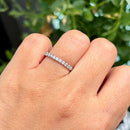 Platinum 0.25ct Diamond Half Eternity Stacking Ring