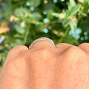 Platinum 0.25ct Diamond Half Eternity Stacking Ring