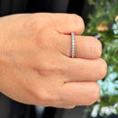 Platinum 0.25ct Diamond Half Eternity Stacking Ring
