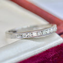 Contemporary Platinum Diamond Channel Set Half Eternity Ring (0.25ct)