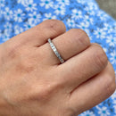 Contemporary Platinum Diamond Channel Set Half Eternity Ring (0.25ct)
