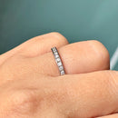 Contemporary Platinum Diamond Channel Set Half Eternity Ring (0.25ct)
