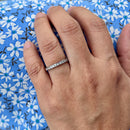 Contemporary Platinum Diamond Channel Set Half Eternity Ring (0.25ct)