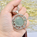 Vintage Large Blue John Pendant with Sterling Silver Chain