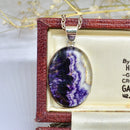 Vintage Blue John Pendant with Sterling Silver Chain