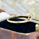 Art Deco Cornflower Blue Sapphire & Diamond Ring in 9ct Yellow Gold & Platinum, Circa 1930–40s