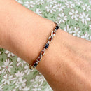 Sapphire & Diamond 9ct Yellow Gold Infinity Design Bracelet