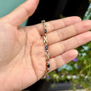 Sapphire & Diamond 9ct Yellow Gold Infinity Design Bracelet