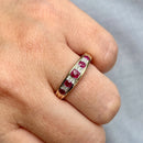 Ruby & Diamond 9ct Yellow Gold Five-Stone Ring