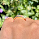 Ruby & Diamond 9ct Yellow Gold Five-Stone Ring