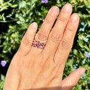 9ct White Gold Ruby Multi-Band Dress Ring