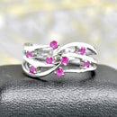 9ct White Gold Ruby Multi-Band Dress Ring