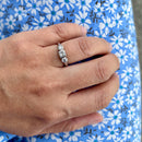 Vintage 2006 18ct White Gold Mixed-Cut Diamond Trilogy Ring (0.58ct)