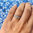 Vintage 2006 18ct White Gold Mixed-Cut Diamond Trilogy Ring (0.58ct)