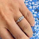 Vintage 2006 18ct White Gold Mixed-Cut Diamond Trilogy Ring (0.58ct)