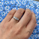 Vintage 2006 18ct White Gold Mixed-Cut Diamond Trilogy Ring (0.58ct)