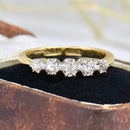 Antique 18ct Yellow Gold & Platinum Old-Cut Diamond Five-Stone Ring