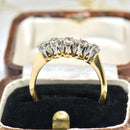 Antique 18ct Yellow Gold & Platinum Old-Cut Diamond Five-Stone Ring