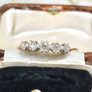 Antique 18ct Yellow Gold & Platinum Old-Cut Diamond Five-Stone Ring