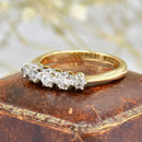 Antique 18ct Yellow Gold & Platinum Old-Cut Diamond Five-Stone Ring