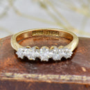 Antique 18ct Yellow Gold & Platinum Old-Cut Diamond Five-Stone Ring