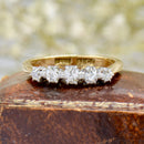 Antique 18ct Yellow Gold & Platinum Old-Cut Diamond Five-Stone Ring