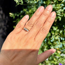 Antique 18ct Yellow Gold & Platinum Old European Cut Diamond Cross-Over Trilogy Ring