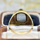 Vintage 9ct Yellow Gold Hematite Intaglio Signet Ring