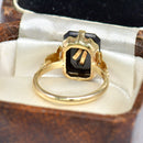Antique Onyx & 9ct Yellow Gold Initial “T” Signet Ring