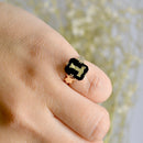 Antique Onyx & 9ct Yellow Gold Initial “T” Signet Ring