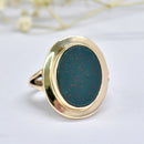 Vintage 1966 Bloodstone 9ct Yellow Gold Statement Signet Ring