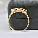 Vintage 1980s 9ct Yellow Gold Garnet Five-Stone Ring