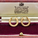 9ct Yellow Gold Twisted Patterned Hoop Earrings