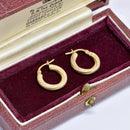 9ct Yellow Gold Twisted Patterned Hoop Earrings