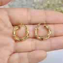 9ct Yellow Gold Twisted Hoop Earrings
