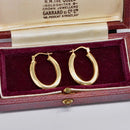 9ct Yellow Gold Large Faceted Hoop Earrings