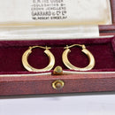 9ct Yellow Gold Large Faceted Hoop Earrings