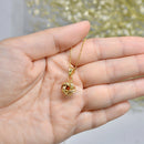 9ct Yellow Gold Lover’s Knot Earrings, Pendant & Chain Set