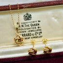 9ct Yellow Gold Lover’s Knot Earrings, Pendant & Chain Set