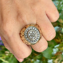 Vintage 9ct Yellow Gold 0.75ct Diamond Statement Ring